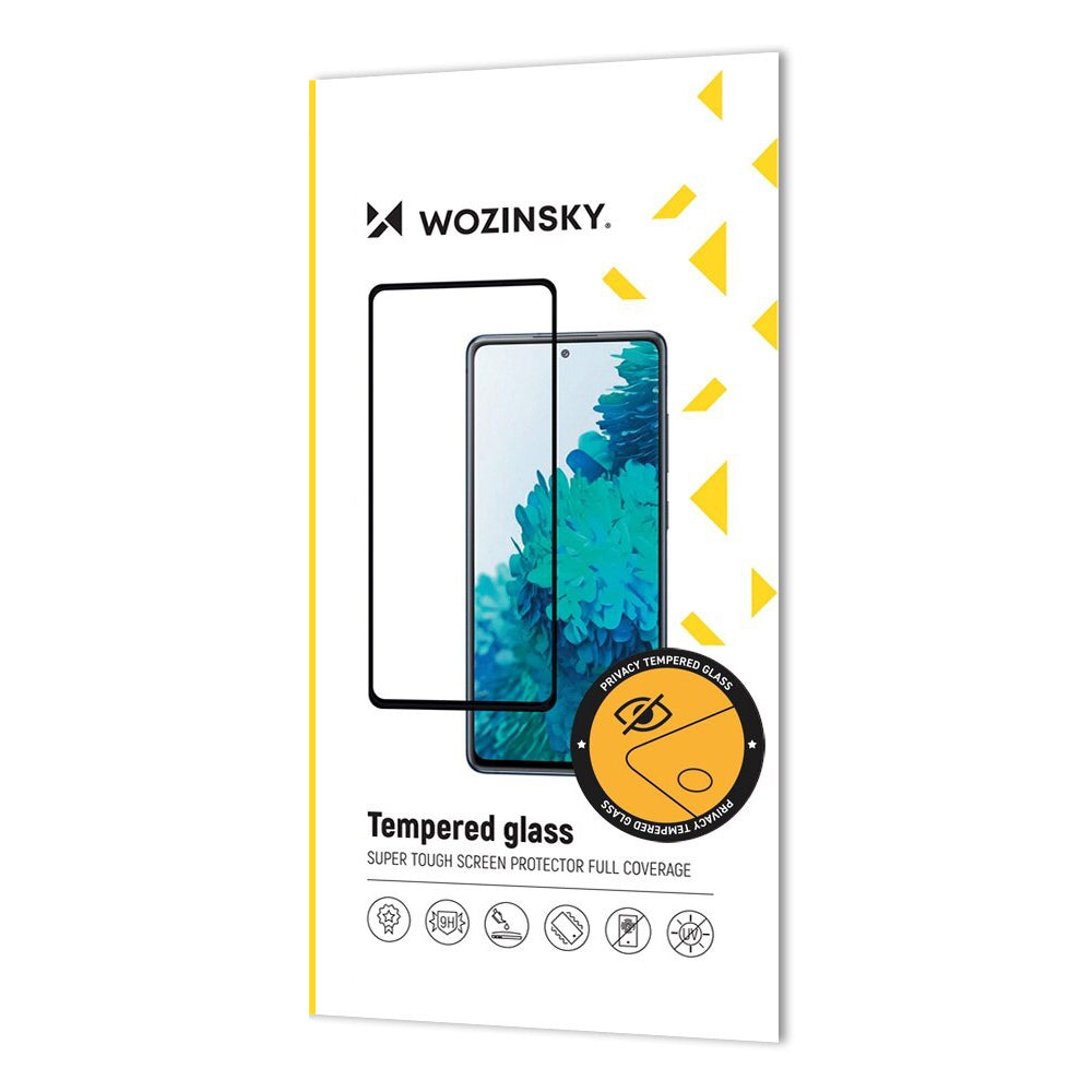 Zaštitna folija za ekran Privacy WZK AntiSpy za Apple iPhone 16 Pro Max, Kaljeno staklo, Full Glue
