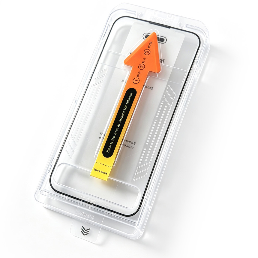 Zaštitno staklo za ekran OEM Dust Free Easy Fit za Apple iPhone 16 Pro Max, kaljeno staklo, Full Glue, crno