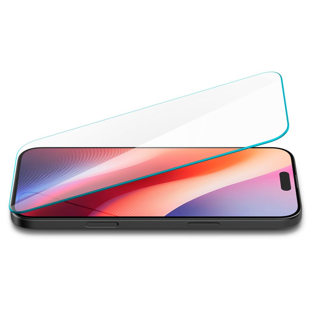 Zaštitna folija za ekran Spigen GlastrR Slim HD za Apple iPhone 16 / 15, Kaljeno staklo, Full Glue, 2.5D AGL06910