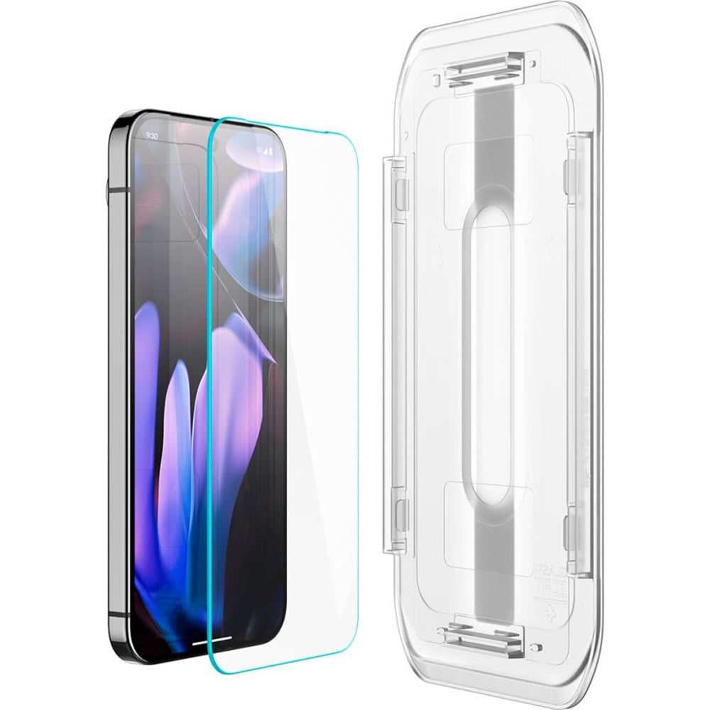 Zaštitna folija za ekran Spigen GlastR EZ FIT za Google Pixel 9 Pro XL, Kaljeno staklo, Full Glue, Set od 2 komada