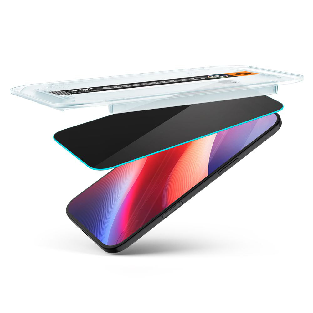 Zaštitna folija za ekran Privacy Spigen GlastR EZ FIT za Apple iPhone 17 Air, Kaljeno staklo, Full Glue, Set 2 komada