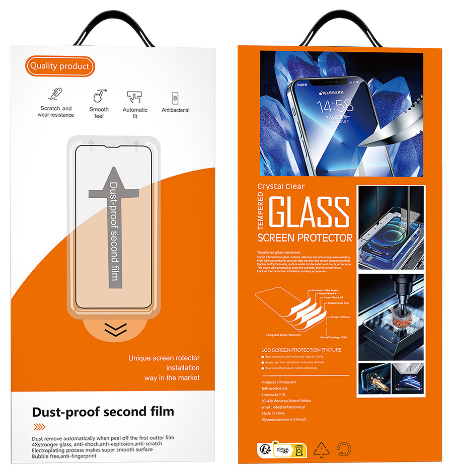 Zaštitno staklo za ekran OEM Dust Free Easy Fit za Apple iPhone 16 Pro Max, kaljeno staklo, Full Glue, crno