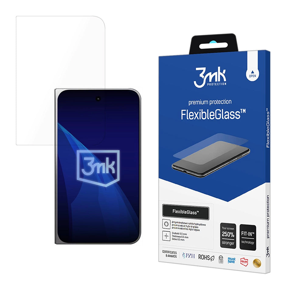 Zaštitna folija za spoljašnji ekran 3MK FlexibleGlass za Apple iPhone Duo, fleksibilno staklo, lepljenje celom površinom