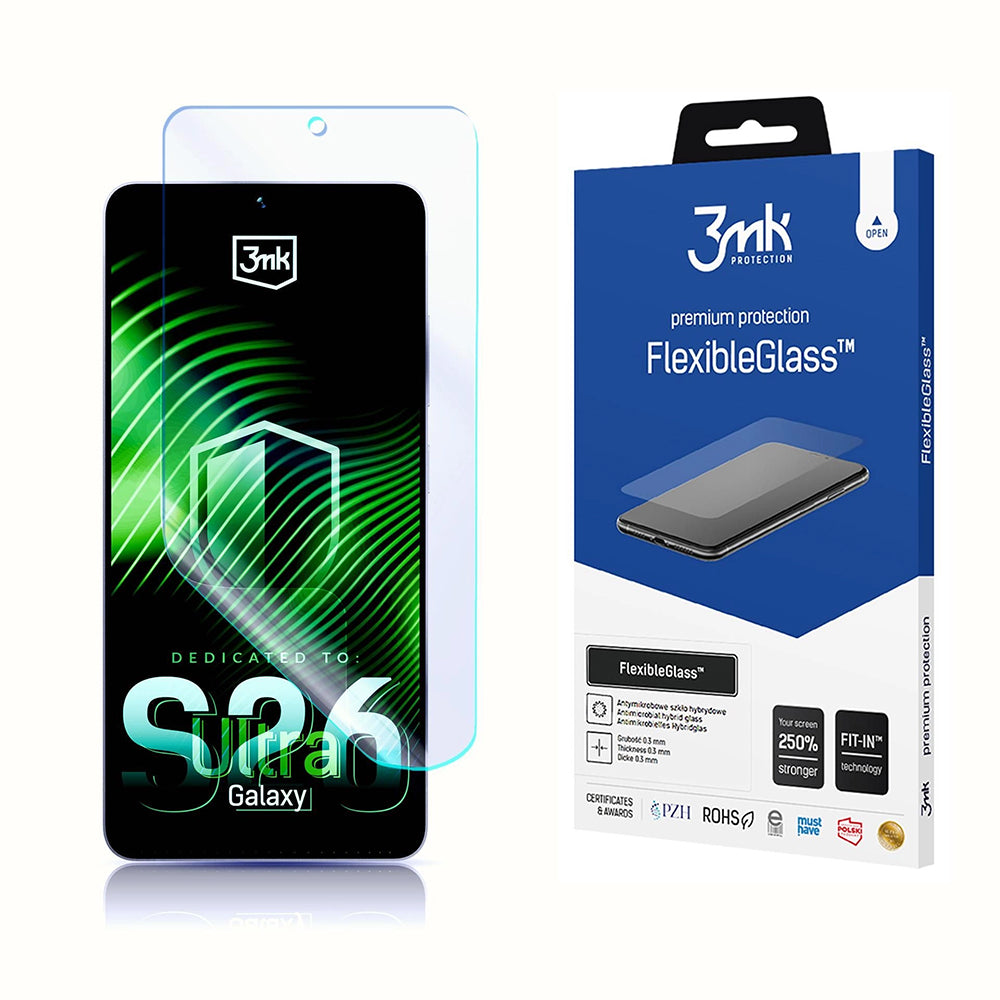 Folija za zaštitu ekrana 3MK FlexibleGlass za Samsung Galaxy S26 Ultra S948, Fleksibilno staklo, Full Glue