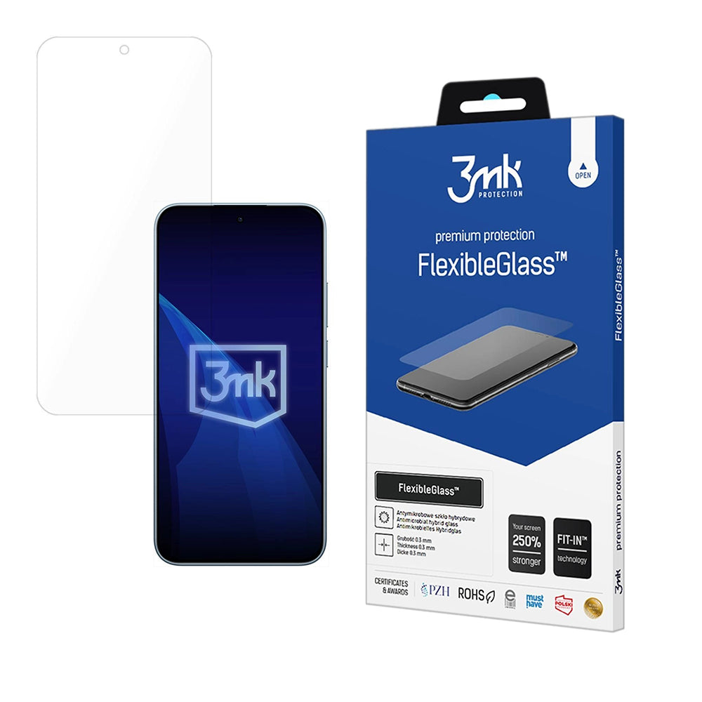 Zaštitna folija za ekran 3MK FlexibleGlass za Xiaomi Redmi Note 15 Pro 5G, Fleksibilno staklo, Full Glue, Providna