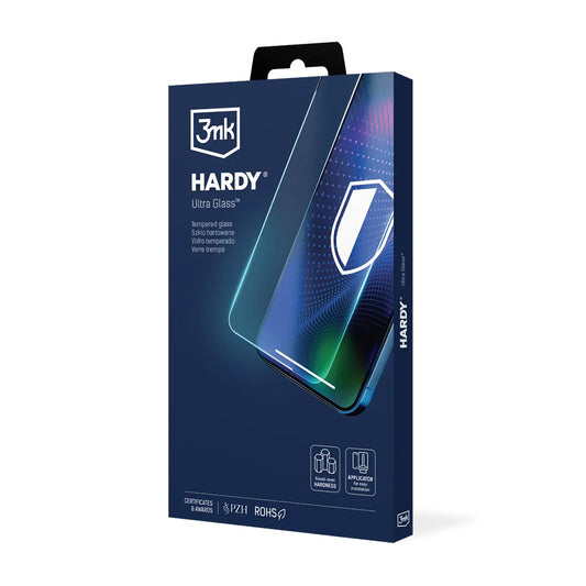 Zaštitna folija za ekran 3MK Hardy Ultra za Apple iPhone 17 Air, Kaljeno staklo, Full Glue, Crna