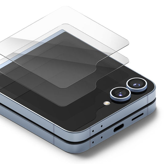 Zaštitna folija za spoljni ekran Ringke Cover Display za Samsung Galaxy Z Flip6 F741, Kaljeno staklo, AB Ultra Glue, Set od 2 komada.