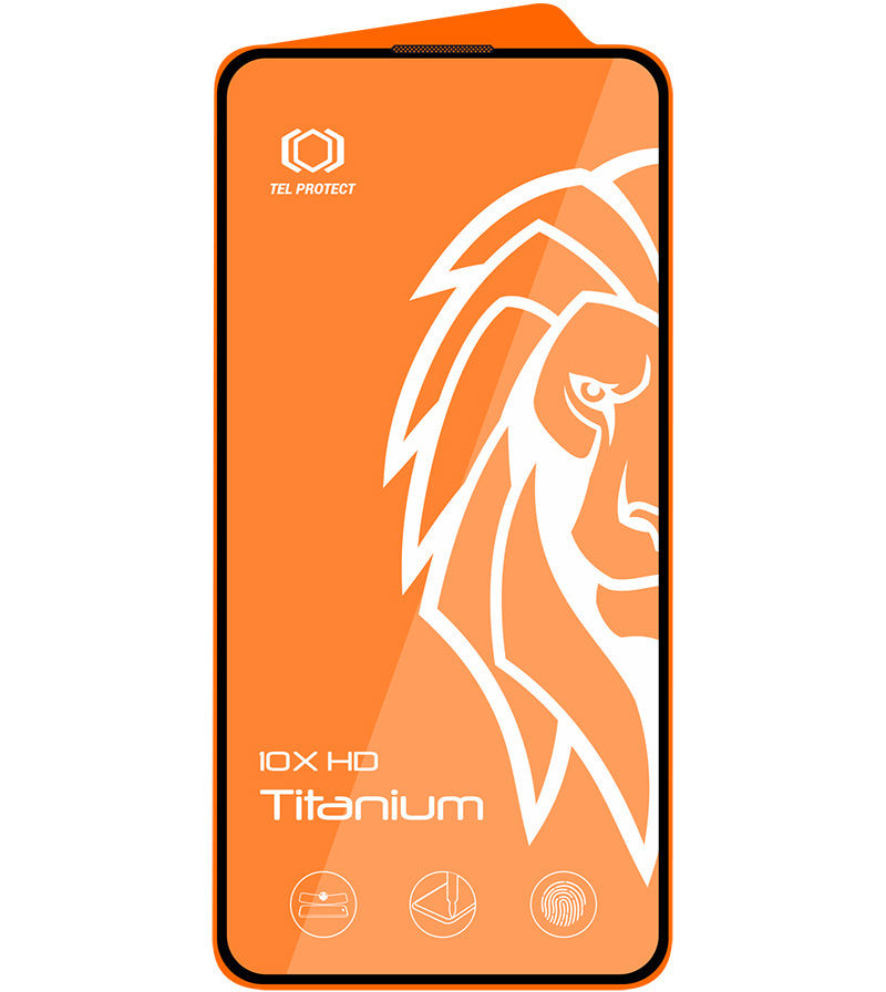 Zaštitno staklo za ekran Tel Protect 10X HD Plus Titanium za Apple iPhone 18 Pro Max / 17 Pro Max, kaljeno staklo, lepljenje po celoj površini, crno