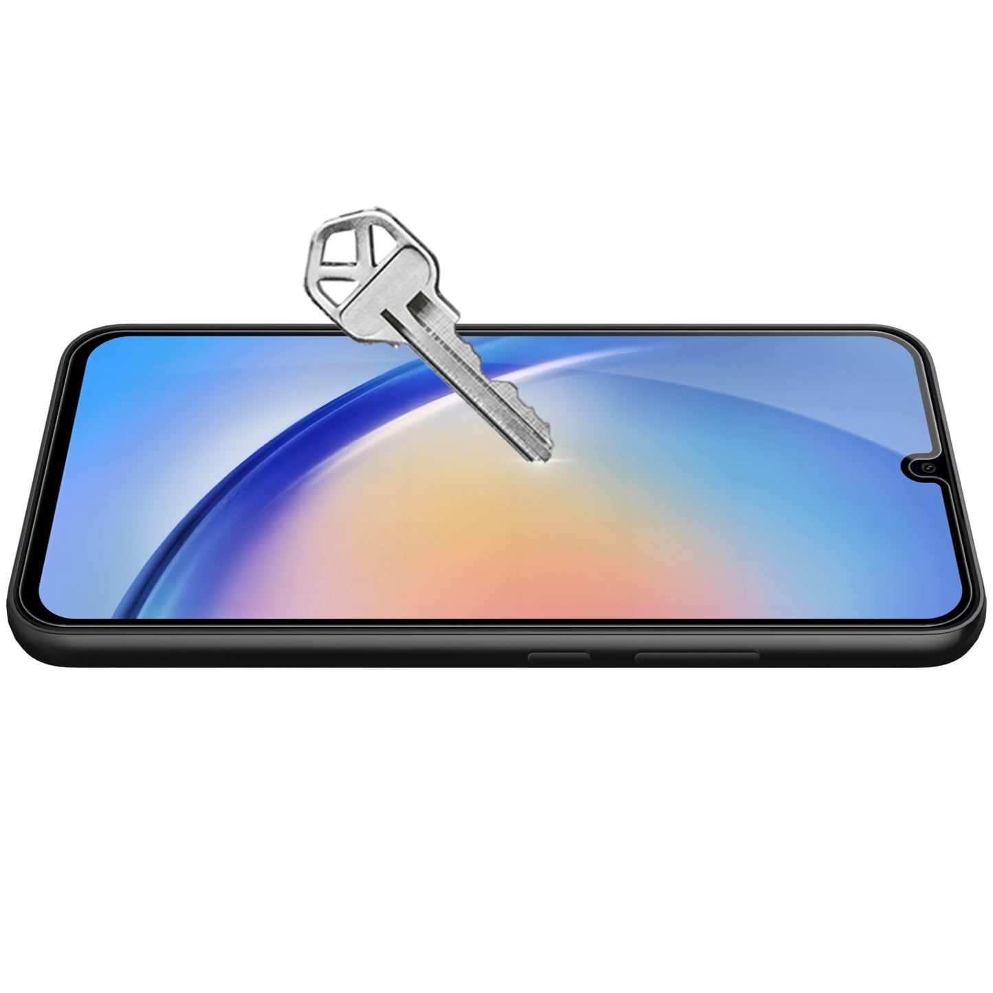 Folija za zaštitu ekrana OEM za Samsung Galaxy A34 A346, Kaljeno staklo, Pun lepak, 9D, Crna