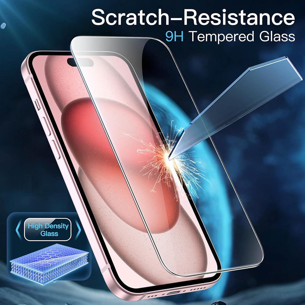 Zaštitna folija za ekran Anank 1X Reinforced za Apple iPhone 16 Pro, Kaljeno staklo, Full Glue, 3D, Set od 10 komada