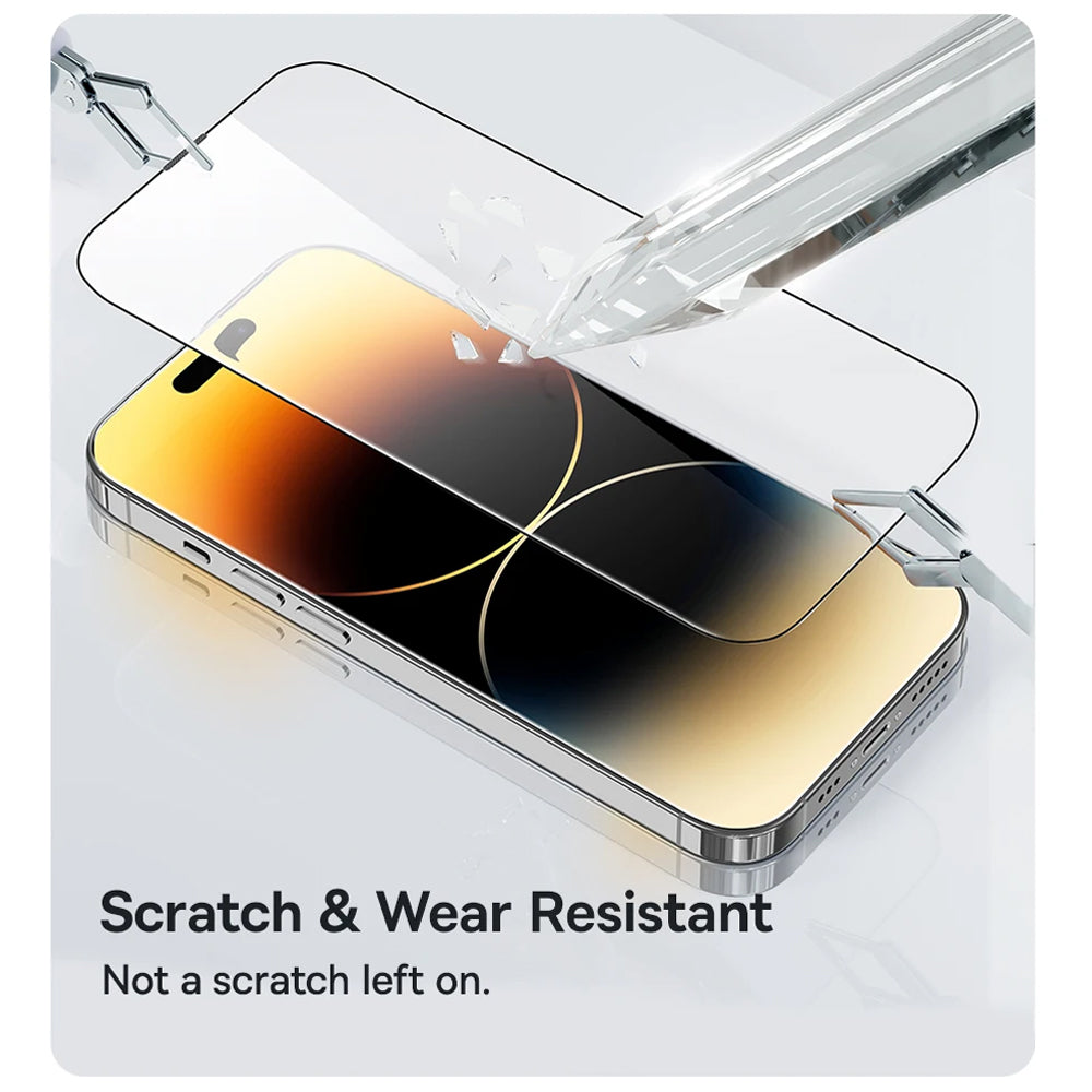 Folija za zaštitu ekrana Anank 5X Reinforced za Apple iPhone 17 Pro Max, Kaljeno staklo, Full Glue, 2.5D, Crna