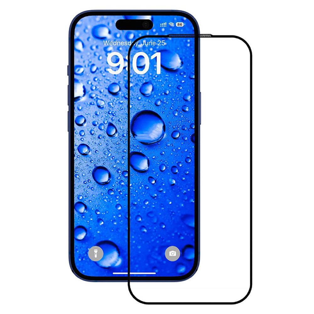 Zaštitna folija za ekran Anank za Apple iPhone 17 Pro Max, Kaljeno staklo, Full Glue, 2.5D, Crna