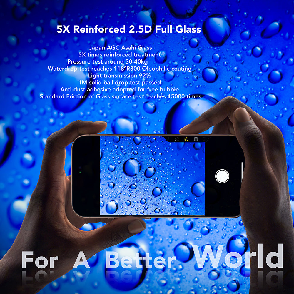 Zaštitna folija za ekran Anank za Apple iPhone 17 Pro, Kaljeno staklo, Full Glue, 2.5D, Crna