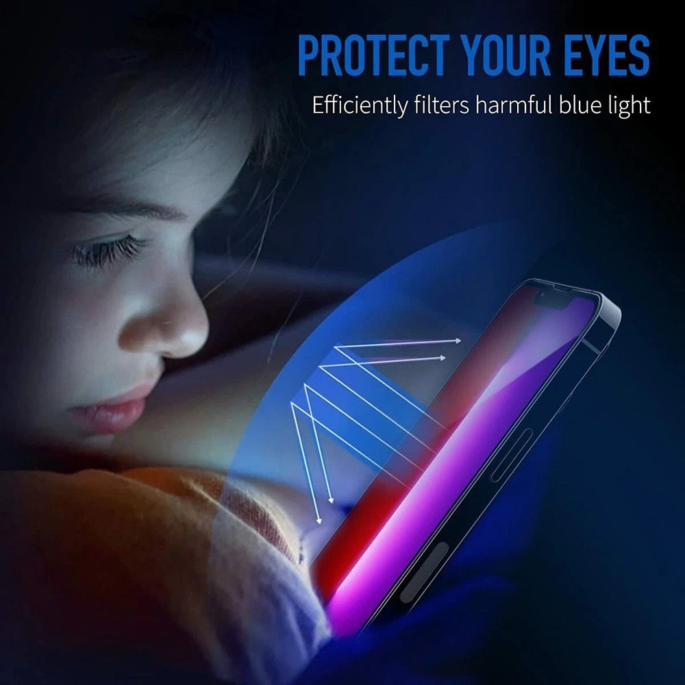 Folija za zaštitu ekrana Anti Blue Light Anank 5X Reinforced za Apple iPhone 17 Pro, Kaljeno staklo, Full Glue, 2.5D, Crna