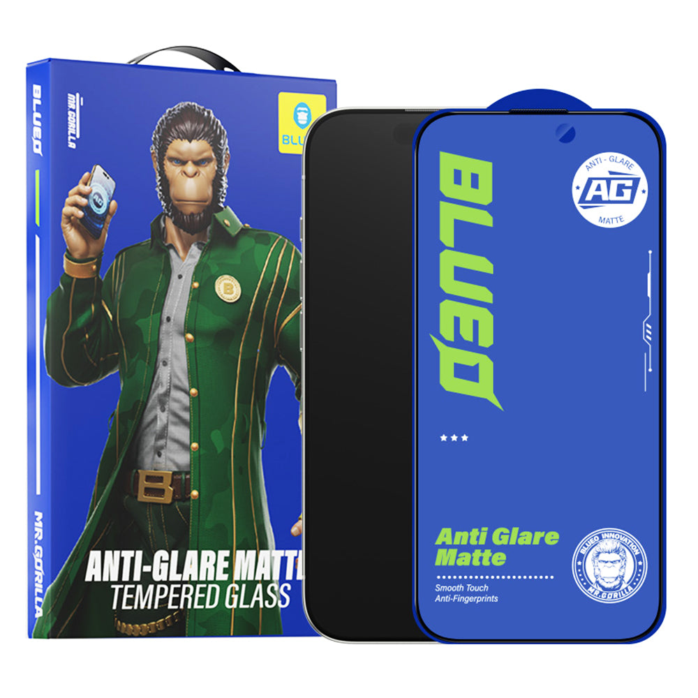 Zaštitna folija za ekran Blueo Anti-Glare za Apple iPhone 12 / 12 Pro, Kaljeno staklo, Full Glue, Crna