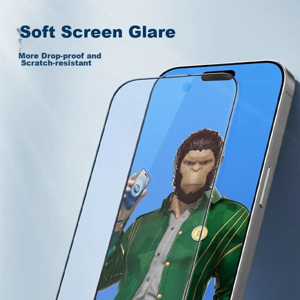 Zaštitna folija za ekran Blueo Anti-Glare za Apple iPhone 12 / 12 Pro, Kaljeno staklo, Full Glue, Crna