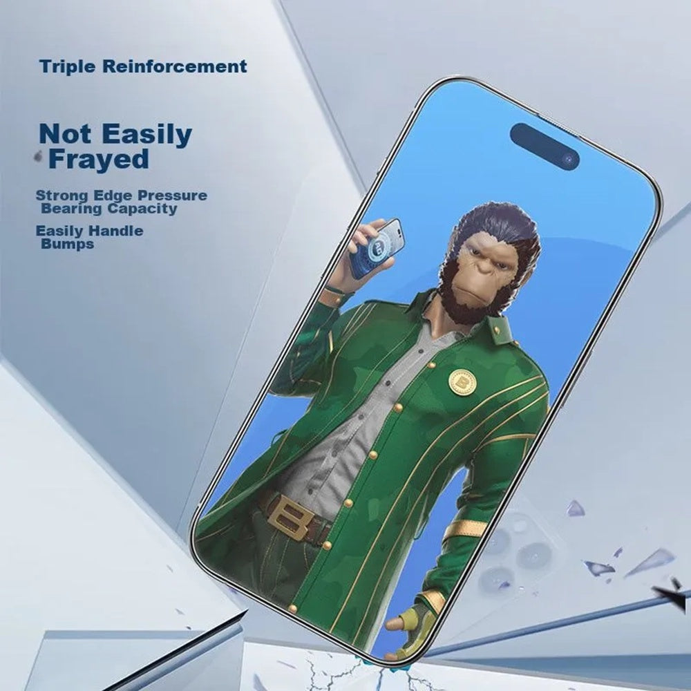 Zaštitna folija za ekran Blueo Anti-Glare za Apple iPhone 15 Pro, Kaljeno staklo, Full Glue, Crna
