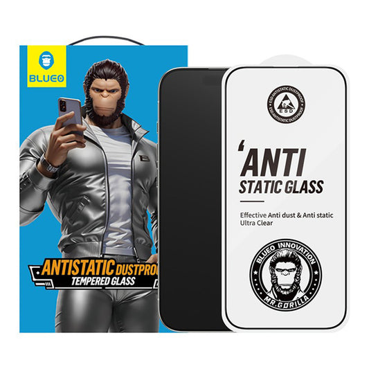 Folija za zaštitu ekrana Blueo Anti-Static HD za Apple iPhone 17 Air, Kaljeno staklo, Full Glue, Crna