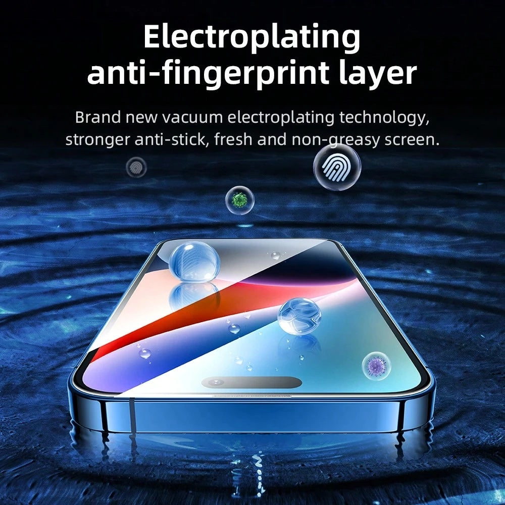 Zaštitna folija za ekran Blueo AR Applicator Pro za Apple iPhone 16 Pro Max, Kaljeno staklo, Full Glue, 3D, Crna