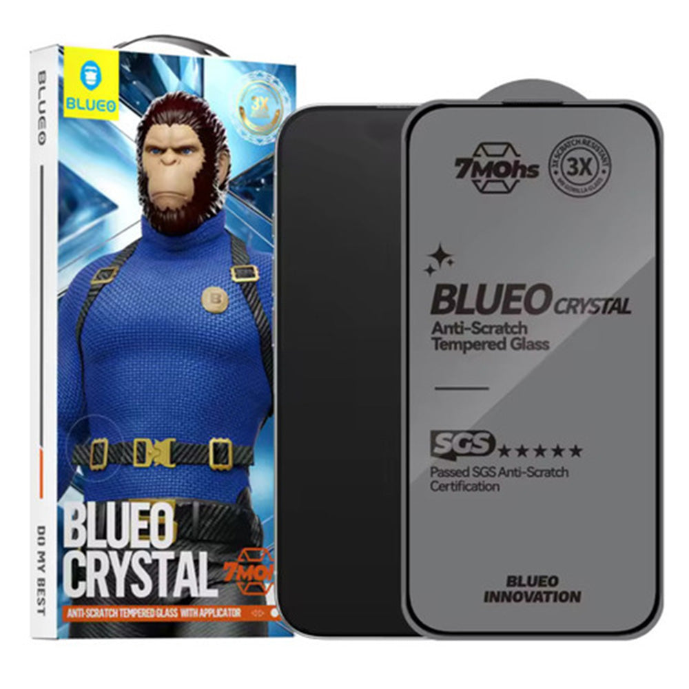 Folija za zaštitu ekrana Blueo Crystal Anti-Scratch za Apple iPhone 17 Air, Kaljeno staklo, Full Glue, Crna