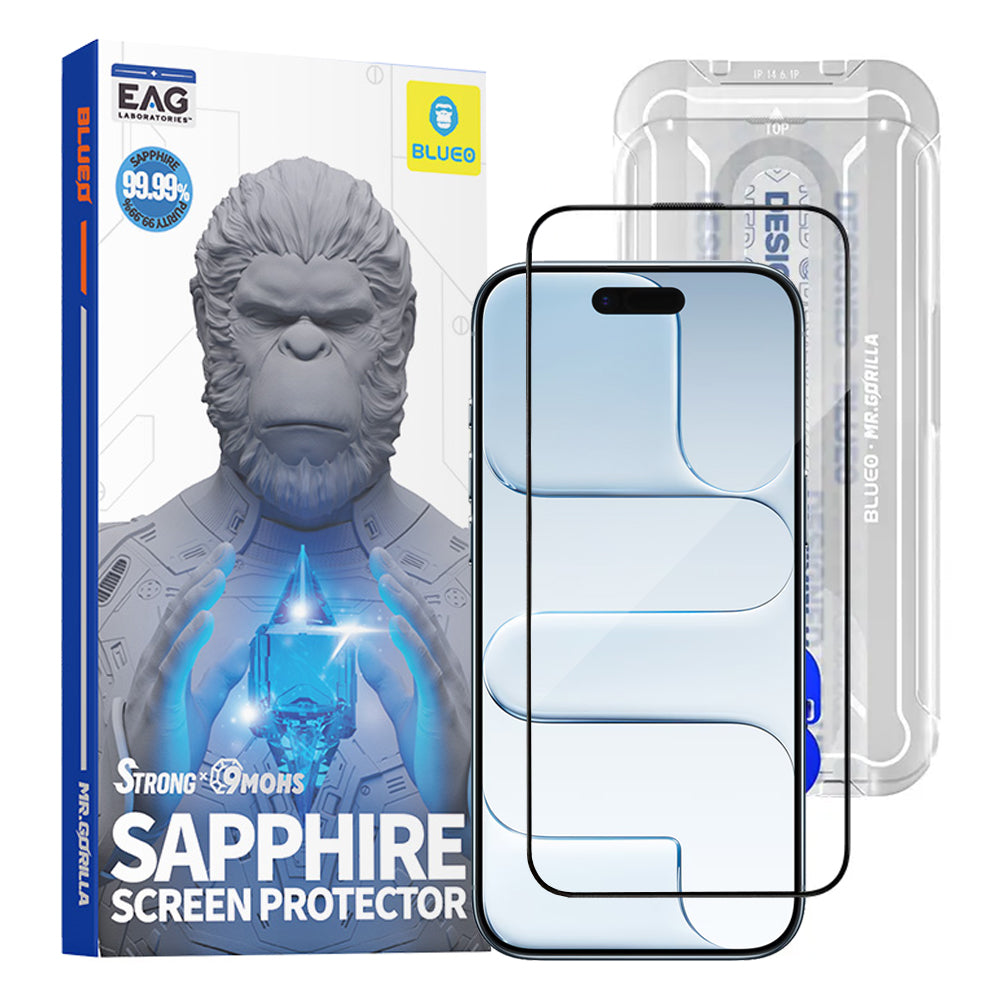 Folija za zaštitu ekrana Blueo Sapphire Applicator Pro za Apple iPhone 17 Air, Kaljeno staklo, Full Glue