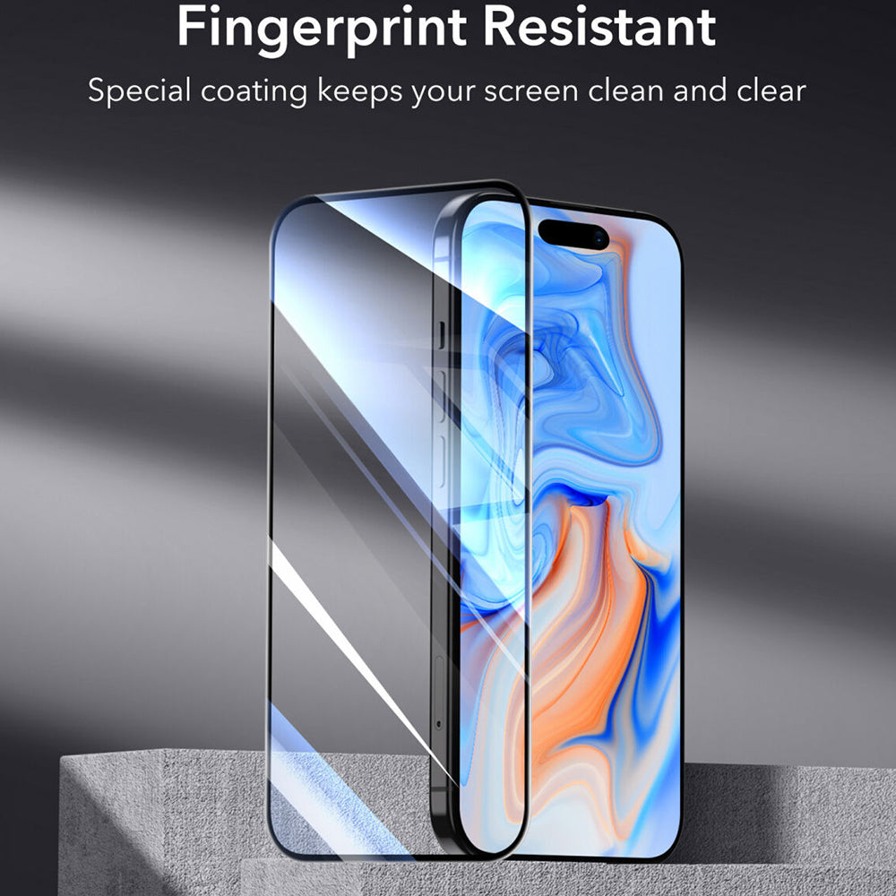 Folija za zaštitu ekrana ESR za Apple iPhone 15, Kaljeno staklo, Full Glue, Crna