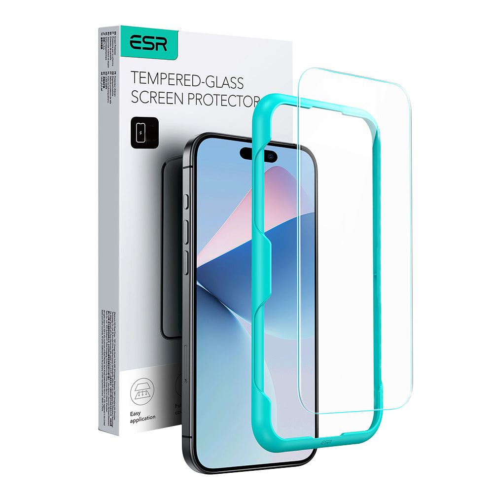Folija za zaštitu ekrana ESR za Apple iPhone 16 Plus, Kaljeno staklo, Full Glue