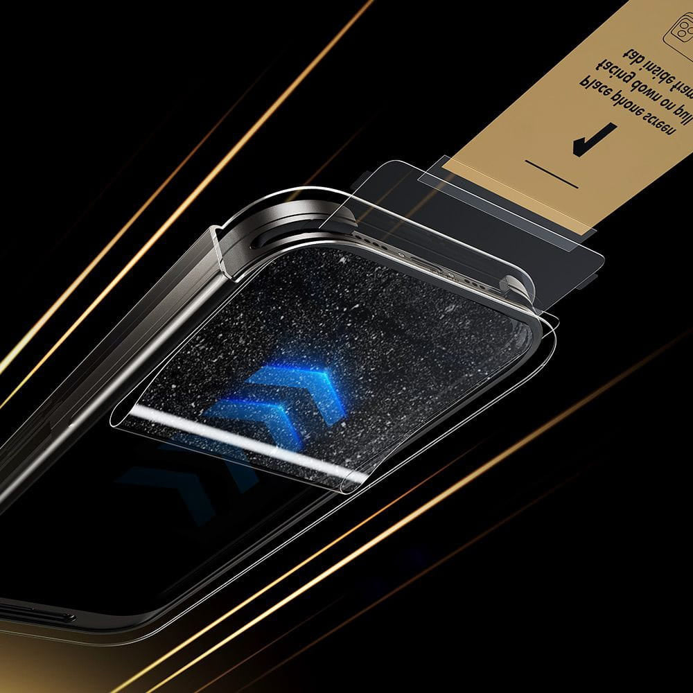 Folija za zaštitu ekrana ESR UltraFit Armorite Pro za Apple iPhone 17 Pro, Kaljeno staklo, Full Glue, Crna