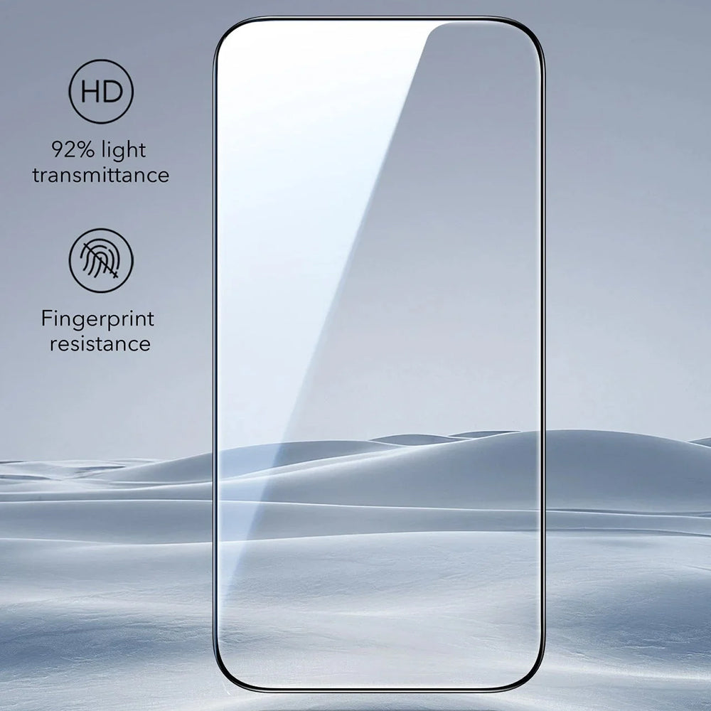 Zaštitna folija za ekran ESR UltraFit za Apple iPhone 18 Pro / 17 Pro, Kaljeno staklo, Full Glue, Set od 3 komada, Crna
