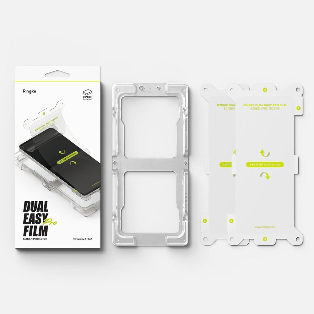 Zaštitna folija za unutrašnji ekran Ringke Dual Easy Pro za Samsung Galaxy Z Flip7 F766, Plastika, Set od 2 komada