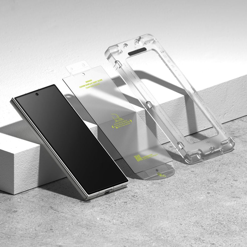 Zaštitna folija za spoljni ekran Ringke Easy Slide za Samsung Galaxy Z Fold7 F966, Kaljeno staklo, Full Glue, Set od 2 komada
