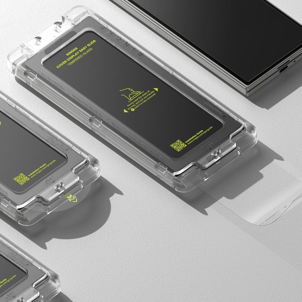 Zaštitna folija za spoljni ekran Ringke Easy Slide za Samsung Galaxy Z Fold7 F966, Kaljeno staklo, Full Glue, Set od 2 komada