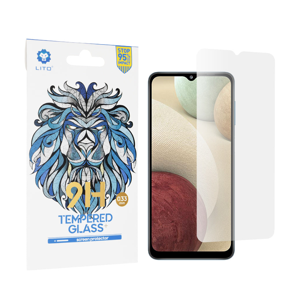 Zaštitna folija za ekran Lito Classic za Samsung Galaxy F12 F127 / A12 Nacho A127 / M02 M022 / M12 M127, Kaljeno staklo, Full Glue, 2.5D