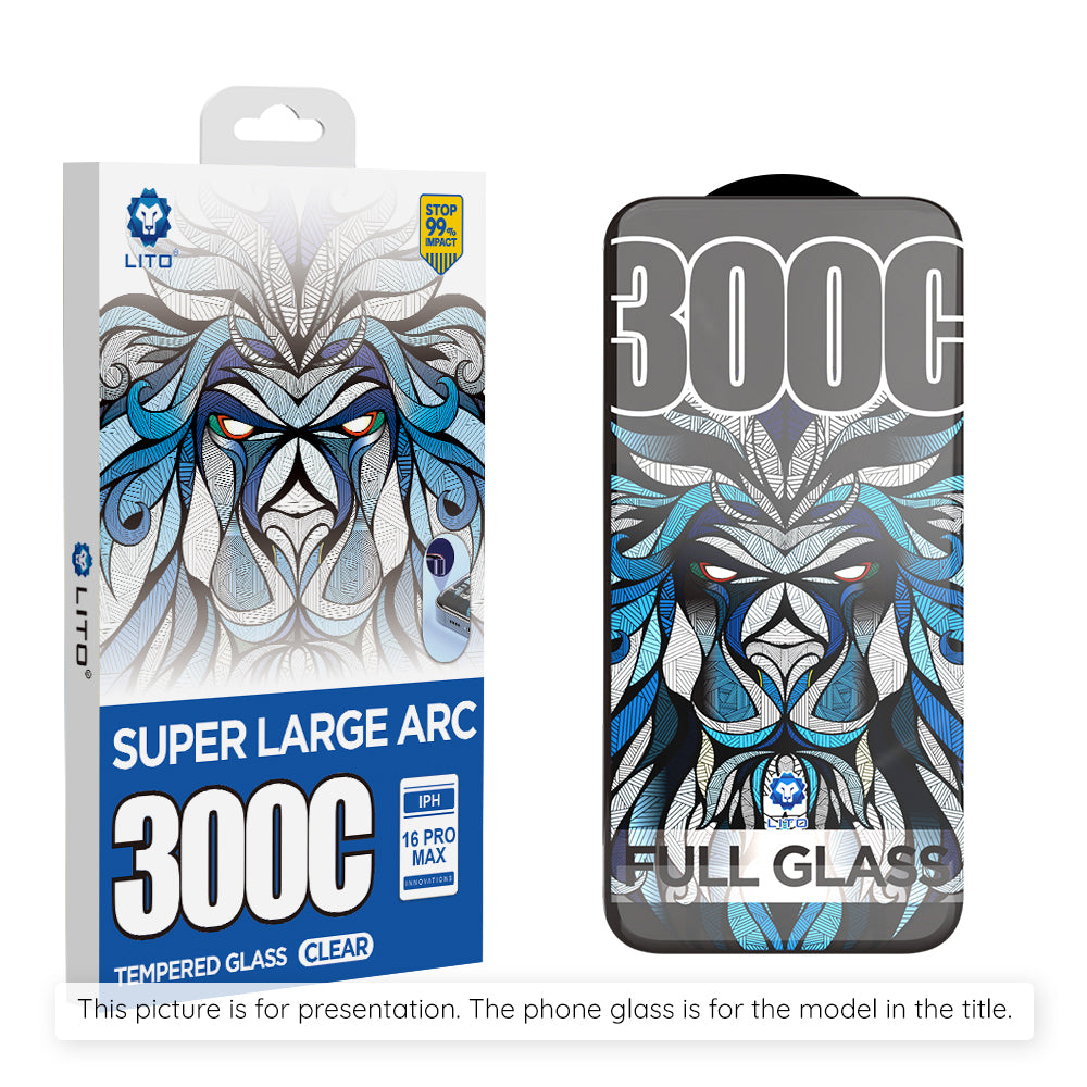 Folija za zaštitu ekrana Lito D+ Max 300C za Apple iPhone 17 Pro Max, Kaljeno staklo, Full Glue
