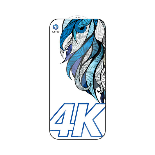 Zaštitna folija za ekran Lito D+ Max 4K za Apple iPhone 17 Pro Max, Kaljeno staklo, Full Glue, Crna