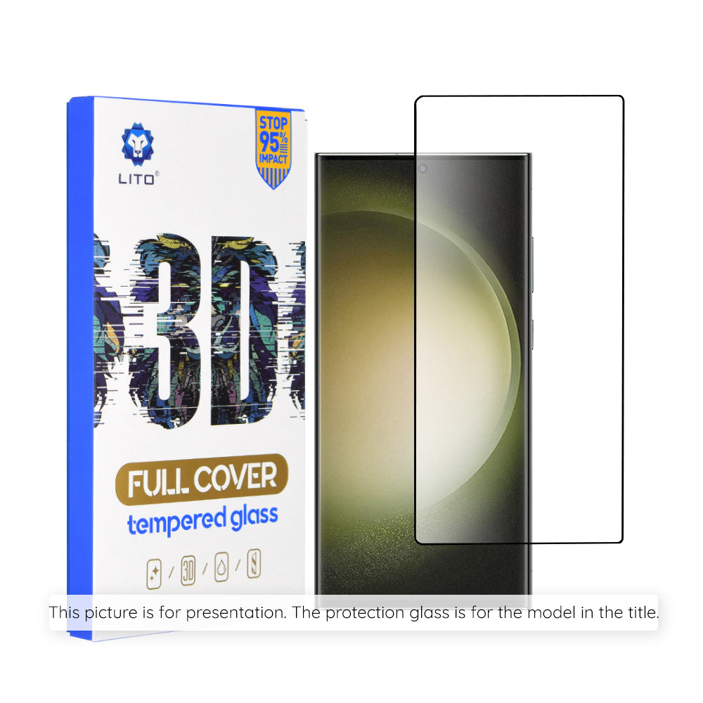 Zaštitna folija za ekran Lito za Samsung Galaxy S25 S931 / S24 S921, Kaljeno staklo, Full Glue, 3D, Crna