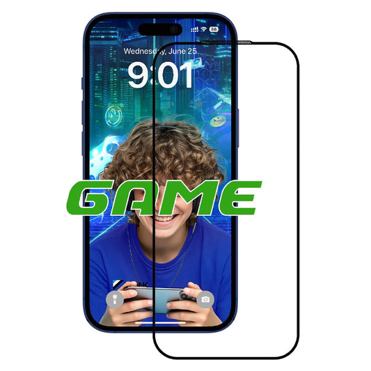 Folija za zaštitu Mat Ekrana Anank 5X Ojačana za Apple iPhone 17 Pro Max, Kaljeno Staklo, Full Glue, 2.5D, Crna