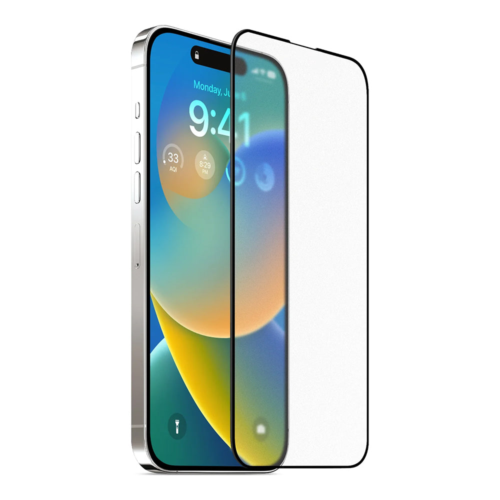 Folija za zaštitu Mat Ekrana Anank 5X Ojačana za Apple iPhone 17 Pro Max, Kaljeno Staklo, Full Glue, 2.5D, Crna