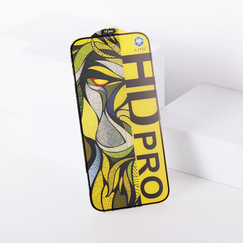 Zaštitna folija za ekran Matte Lito HD Pro za Apple iPhone 16 Plus, Kaljeno staklo, Full Glue, Crna