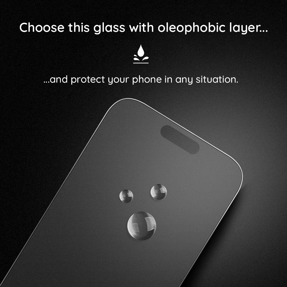 Zaštitna folija za ekran Matte Lito HD Pro za Apple iPhone 16 Pro Max, Kaljeno staklo, Full Glue, Crna