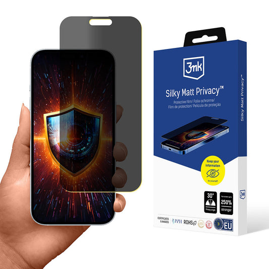 Folija za zaštitu ekrana Matte Privacy 3MK Silky za Apple iPhone 17 Air, Plastika