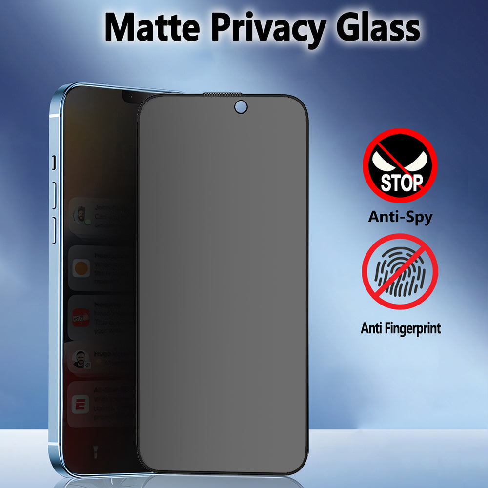 Zaštitna folija za ekran Matte Privacy Blueo Anti-Peep za Apple iPhone 14 Pro Max, Kaljeno staklo, Full Glue
