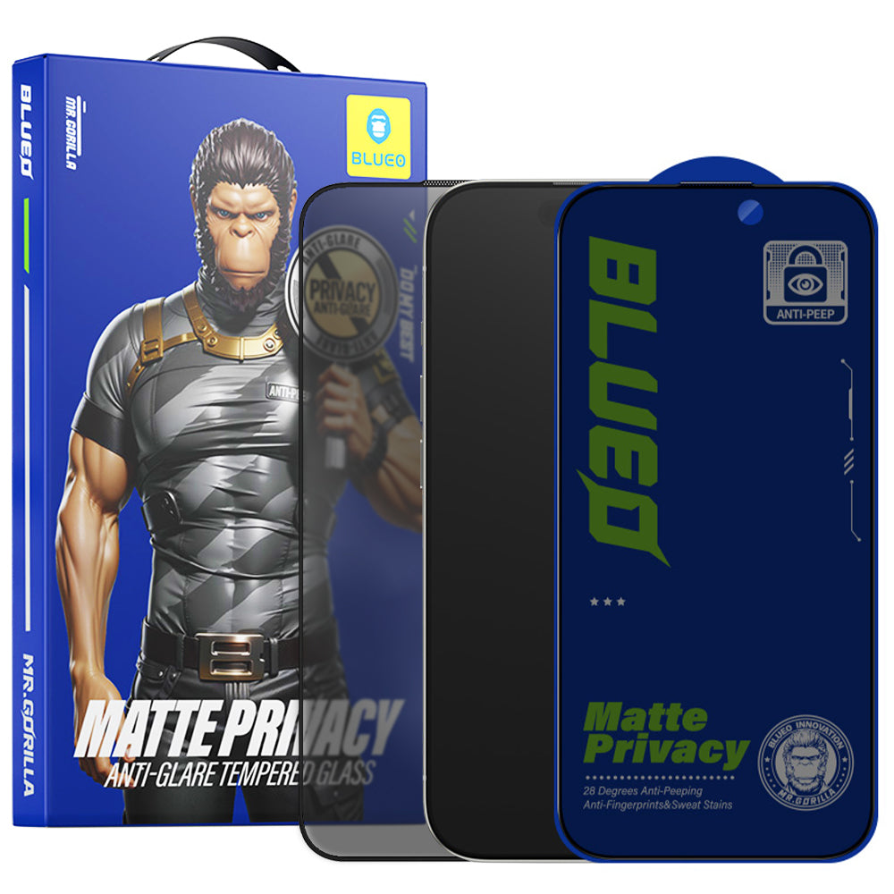 Zaštitna folija za ekran Matte Privacy Blueo Anti-Peep za Apple iPhone 14 Pro, Kaljeno staklo, Full Glue