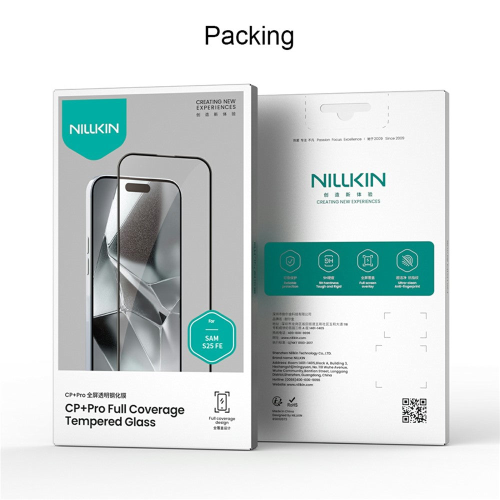 Zaštitna folija za ekran Nillkin CP+ Pro za Samsung Galaxy S26 FE S741 / S25 FE, Kaljeno staklo, Full Glue, Crna
