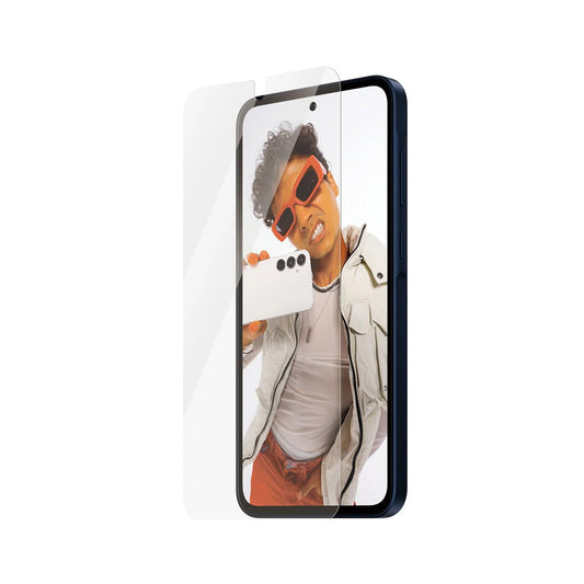 Folija za zaštitu ekrana PanzerGlass Safe. Ultra-Wide Fit EasyAligner za Samsung Galaxy A36 A366, Ojačano staklo, Full Glue