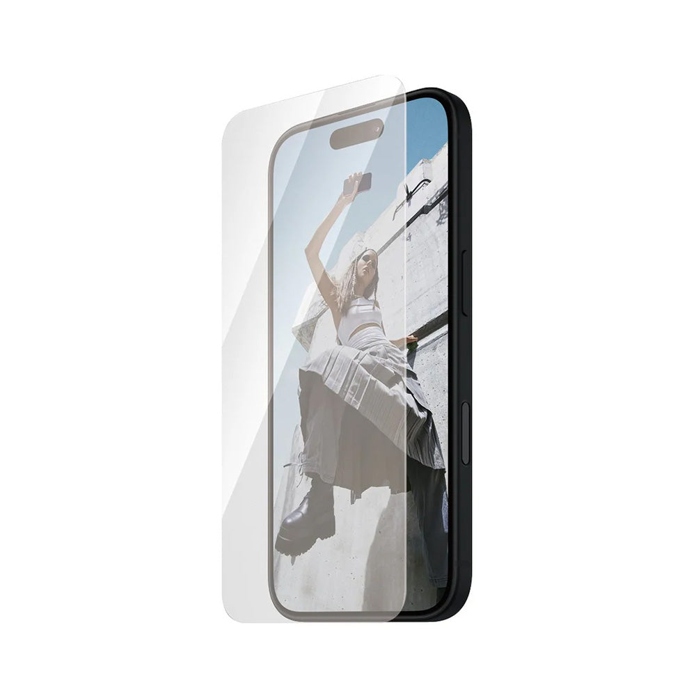 Folija za zaštitu ekrana PanzerGlass Safe. Ultra-Wide Fit za Apple iPhone 16 / 15, Kaljeno staklo, Full Glue.