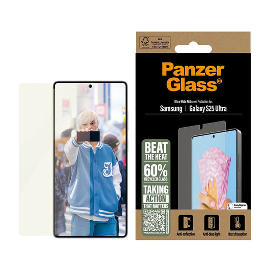 Folija za zaštitu ekrana PanzerGlass Ultra-Wide Fit All-in-One za Samsung Galaxy S25 Ultra S938, Kaljeno staklo, Full Glue