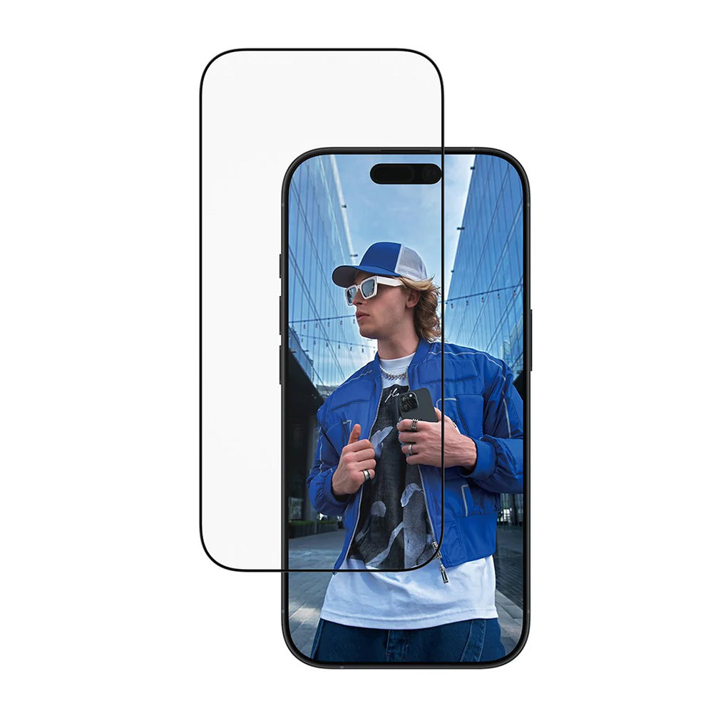 Zaštitna folija za ekran PanzerGlass Ultra-Wide Fit EasyAligner za Apple iPhone 17 / 16 Pro, Kaljeno staklo, Full Glue, Crna