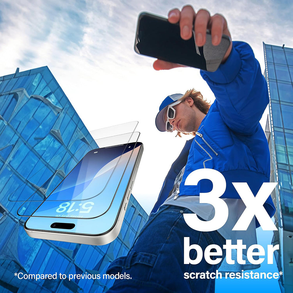 Folija za zaštitu ekrana PanzerGlass Ultra-Wide Fit EasyAligner za Apple iPhone 17 Pro, Kaljeno staklo, Full Glue, Crna