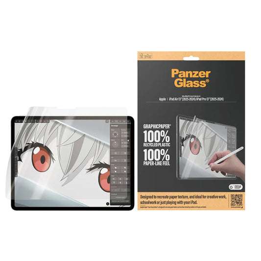 Folija za zaštitu ekrana PanzerGlass Ultra-Wide Fit GraphicPaper za Apple iPad Pro 13 (2025) / Air 13 (2025) / Air 13 (2025) / Pro 13 (2024), Plastika